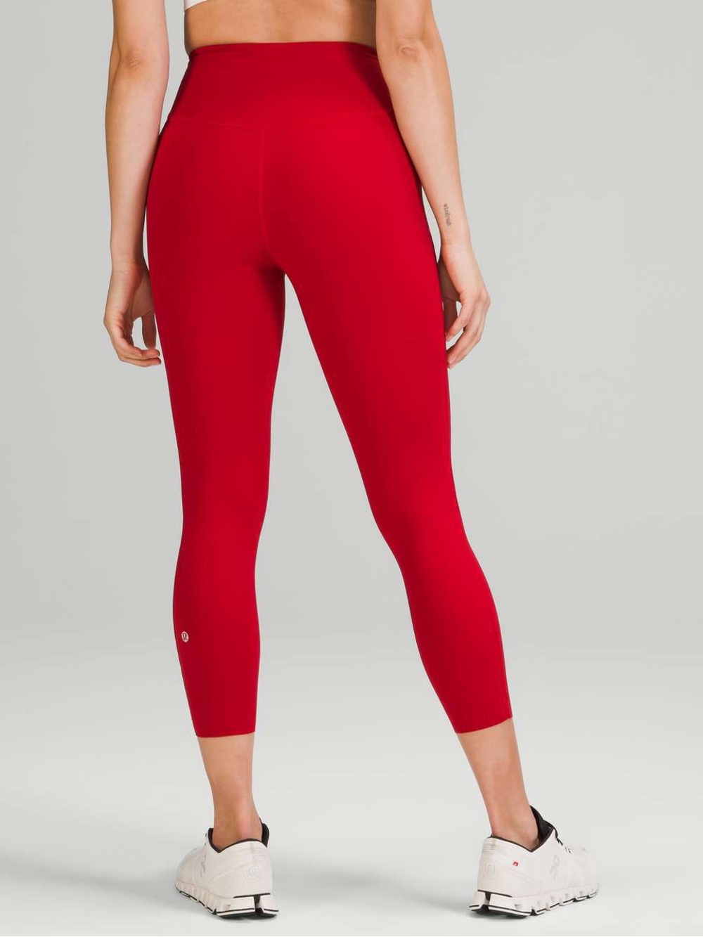 Lululemon Base Pace High Waisted Dark Red 23" Leggings Size 8